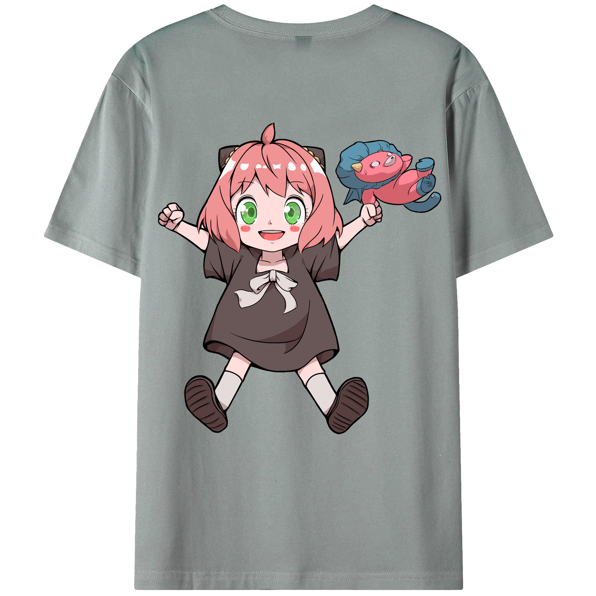 （画像用） SPY×FAMILY间谍家家酒 綿100％ メンズ半袖Tシャツ（バックプリント） 通気性